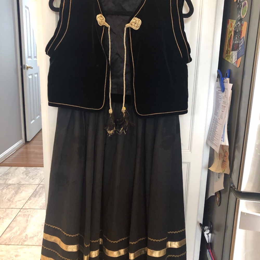 Vintage YSL Peasant Prairie Skirt and Vest RARE